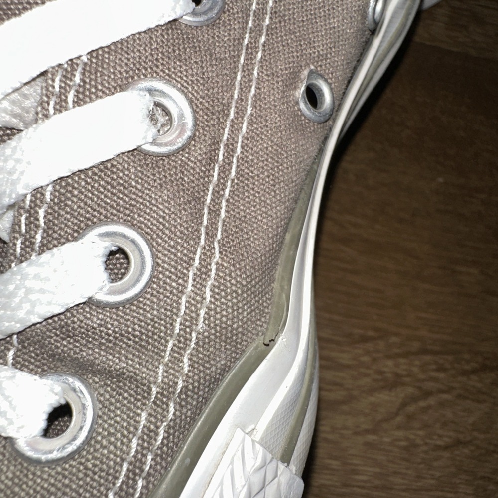 Converse Chuck Taylor All Star Low Top Gray Canvas Sneakers Polka Dot Lining 6.5 - Picture 8 of 10